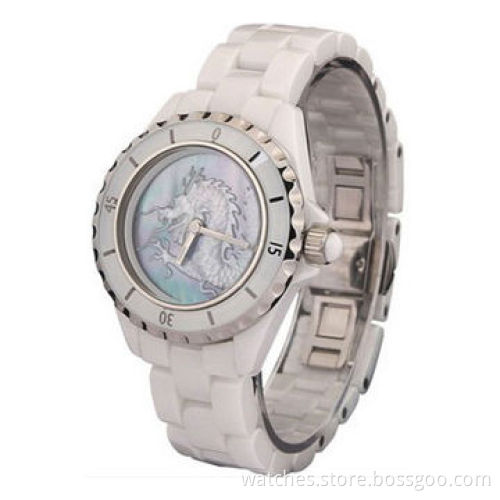 2014 New Fashionable Luxury High-quality Shell Cameo Designer Ceramic Watches